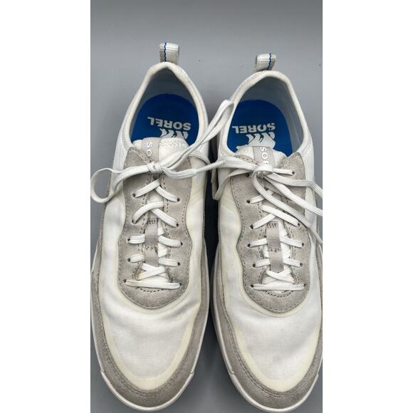 SOREL Ona 503 Lace Up Low Casual Sneakers Womens Shoes Size 11 Sea Salt Chalk - Picture 5 of 10